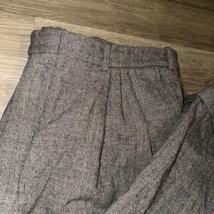 VTG 70s Hertling USA Donegal Tweed Triple Pleated Cuffed High Rise Pants 44x27